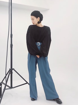 「Yves Saint Laurent（イヴサンローラン）のアイテム（アクセサリー）」を使った、ARISAさん（レディース・157cm）の冬コーディネート