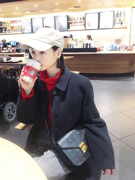 「MCM（エムシーエム）のアイテム」を使った、ARISAさん（レディース・157cm）の冬コーディネート
