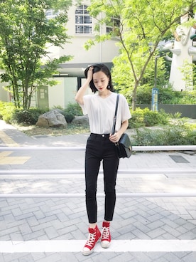 「MCM（エムシーエム）のアイテム」を使った、ARISAさん（レディース・157cm）の夏コーディネート