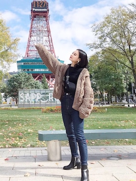「NINE（ナイン）のアイテム（ジャケット/アウター）」を使った、ARISAさん（レディース・157cm）の秋コーディネート