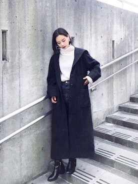 「H&M DIVIDED（エイチアンドエム　ディヴァイデッド）のアイテム（アクセサリー）」を使った、ARISAさん（レディース・157cm）の冬コーディネート