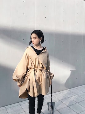 「proef（プロエフ）のアイテム（バッグ）」を使った、ARISAさん（レディース・157cm）の春コーディネート