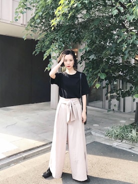 「proef（プロエフ）のアイテム（バッグ）」を使った、ARISAさん（レディース・157cm）の春コーディネート