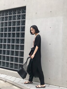 「RIM.ARK（リムアーク）のアイテム（その他アウター）」を使った、ARISAさん（レディース・157cm）の夏コーディネート
