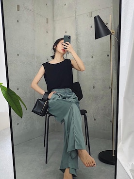 「ANT（アント）のアイテム（パンツ）」を使った、ARISAさん（レディース・157cm）の夏コーディネート