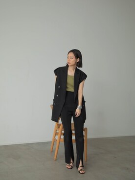Mannish Suits Nosleeve Jacket マニッシュスーツノースリーブジャケット セットアップ対応 Ant を使った人気ファッションコーディネート Wear