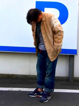 「ドラフトリーバイス」｜「アイテム（デニムジャケット）」を使った、Michaelさん（メンズ・177cm）の冬コーディネート