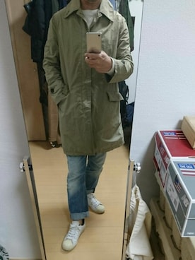 「EDIFICE（エディフィス）のアイテム（スニーカー）」を使った、haruさん（メンズ・166cm）の秋コーディネート