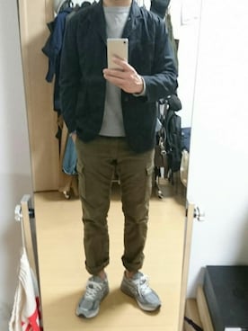 「LOOPWHEELER（ループウィラー）のアイテム（スウェット）」を使った、haruさん（メンズ・166cm）の春コーディネート