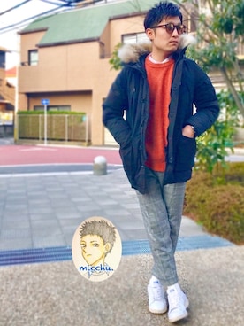 m i c h u 🍖さん（メンズ・176cm）の冬コーディネート