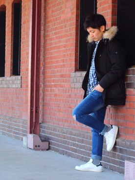 m i c h u 🍖さん（メンズ・176cm）の冬コーディネート