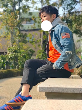 m i c h u 🍖さん（メンズ・176cm）の春コーディネート