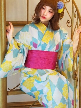 「ダイヤ柄」｜アンココンさん（レディース・158cm）の夏コーディネート
