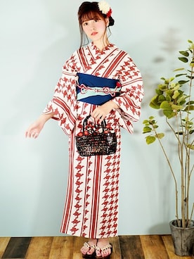 「アイテム（水着/着物・浴衣）」を使った、アンココンさん（レディース・160cm）の夏コーディネート