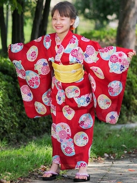 「アイテム（水着/着物・浴衣）」を使った、アンココンさん（キッズ・120cm）の夏コーディネート