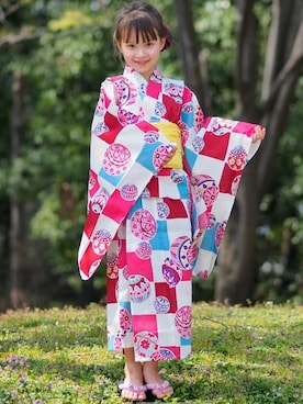 「アイテム（水着/着物・浴衣）」を使った、アンココンさん（キッズ・120cm）の夏コーディネート