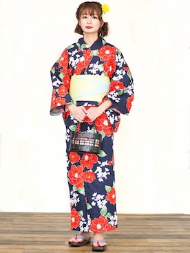 「アイテム（浴衣）」を使った、アンココンさん（レディース・160cm）の夏コーディネート