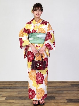 「アイテム（水着/着物・浴衣）」を使った、アンココンさん（レディース・164cm）の夏コーディネート