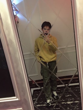 「日常」｜「アイテム（その他アウター）」を使った、十元さん（メンズ・172cm）の冬コーディネート