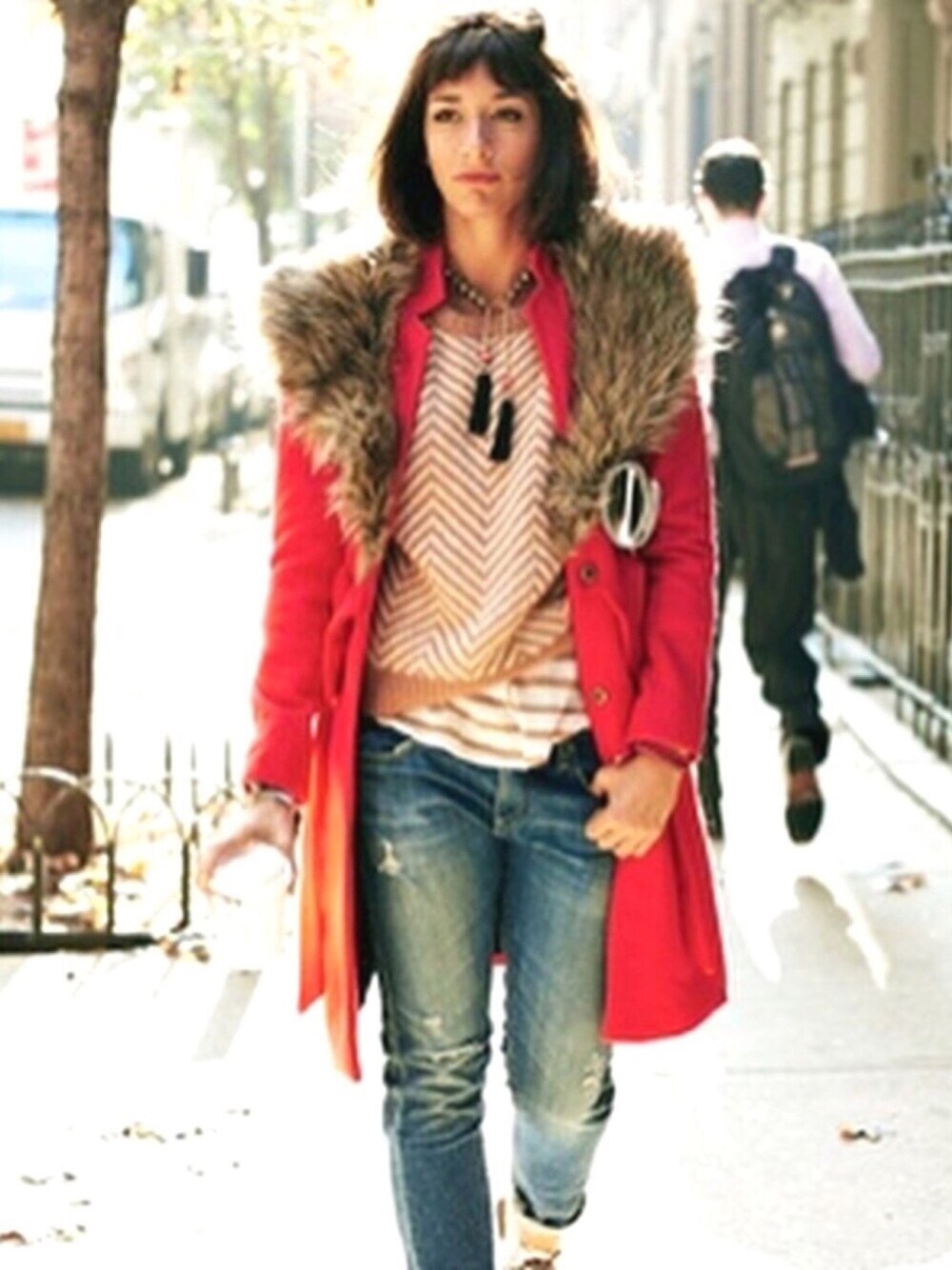 「AnthroStyle、contest、Anthropologie、bohochic、denim、Boyfriend Jeans、NYC、LOVE、swagger、ootd」｜「Citizens of humanityのアイテム（その他パンツ、ブルー系）」を使った、Jen Jacobさん（レディース・170cm）の春コーディネートの1枚目の写真