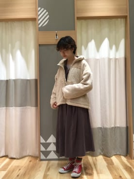 「GERRY（ジェリー）のアイテム（その他アウター）」を使った、ラチさん（レディース・158cm）の秋コーディネート