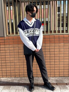 「春めきシューズ」｜「アイテム（その他アウター）」を使った、Yugoさん（メンズ・173cm）の春コーディネート