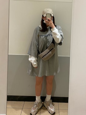 「columbia usedのアイテム（ショルダーバッグ、ベージュ系）」を使った、sayakafukunagaさん（レディース・161cm）の春コーディネート