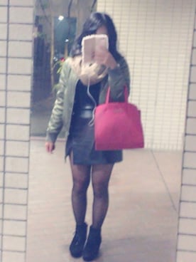 「CECIL McBEE（セシルマクビー）のアイテム（ブルゾン）」を使った、ゆちょんさん（レディース・152cm）の冬コーディネート