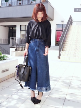 「JELLY BEANS」｜「アイテム（アナログ腕時計）」を使った、MIKUさん（レディース・158cm）の春コーディネート