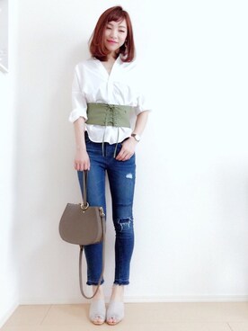 「JELLY BEANS」｜「アイテム（アナログ腕時計）」を使った、MIKUさん（レディース・158cm）の夏コーディネート