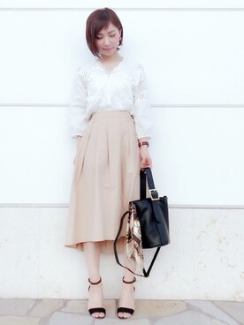 「Le Chione（ルキオネ）のアイテム」を使った、MIKUさん（レディース・158cm）の夏コーディネート