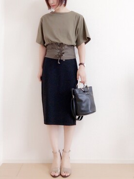 「JELLY BEANS」｜「アイテム（アナログ腕時計）」を使った、MIKUさん（レディース・158cm）の夏コーディネート