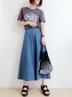 「JELLY BEANS」｜「アイテム（アナログ腕時計）」を使った、MIKUさん（レディース・158cm）の夏コーディネート