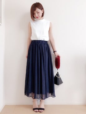 「Le Chione（ルキオネ）のアイテム」を使った、MIKUさん（レディース・158cm）の夏コーディネート