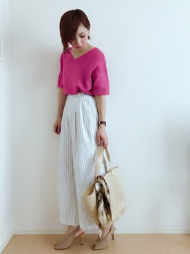 「JELLY BEANS」｜「アイテム（アナログ腕時計）」を使った、MIKUさん（レディース・158cm）の夏コーディネート