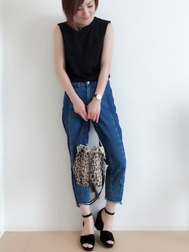 「JELLY BEANS」｜「アイテム（アナログ腕時計）」を使った、MIKUさん（レディース・158cm）の夏コーディネート