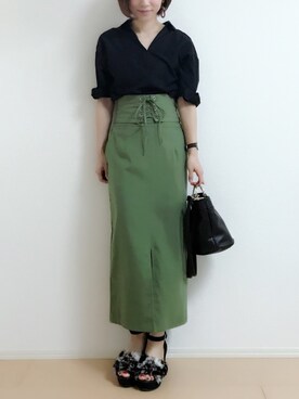 「JELLY BEANS」｜「アイテム（アナログ腕時計）」を使った、MIKUさん（レディース・158cm）の夏コーディネート