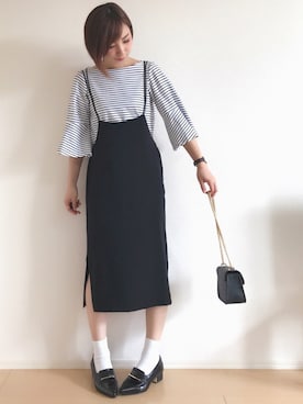 「GINETTE（ジネット）のアイテム」を使った、MIKUさん（レディース・158cm）の秋コーディネート