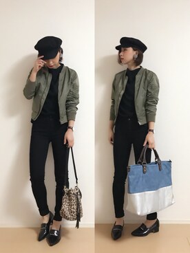 「LEPSIM（レプシィム）のマリンキャスケット　735142（キャスケット）」を使った、MIKUさん（レディース・158cm）の秋コーディネート