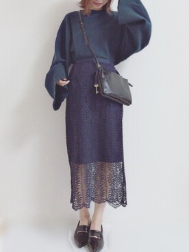 「GINETTE（ジネット）のアイテム」を使った、MIKUさん（レディース・158cm）の春コーディネート