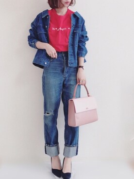 「Le Chione（ルキオネ）のアイテム」を使った、MIKUさん（レディース・158cm）の春コーディネート