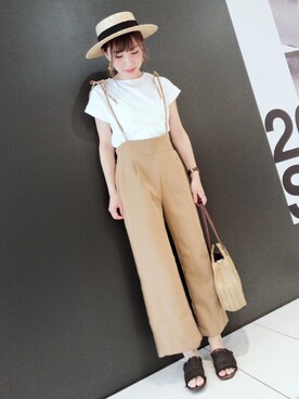 「JELLY BEANS」｜「アイテム（オールインワン・サロペット）」を使った、MIKUさん（レディース・158cm）の夏コーディネート