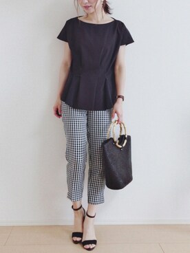 「Le Chione（ルキオネ）のアイテム」を使った、MIKUさん（レディース・158cm）の夏コーディネート