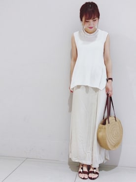 「Furryrate（ファーリーレート）のアイテム（パンツ）」を使った、MIKUさん（レディース・158cm）の夏コーディネート