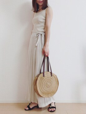 「Furryrate（ファーリーレート）のアイテム（パンツ）」を使った、MIKUさん（レディース・158cm）の夏コーディネート