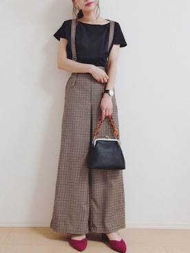 「JELLY BEANS」｜「アイテム（オールインワン・サロペット）」を使った、MIKUさん（レディース・158cm）の夏コーディネート