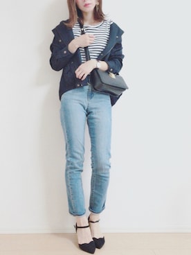 「JELLY BEANS」｜「アイテム（マウンテンパーカー）」を使った、MIKUさん（レディース・158cm）の秋コーディネート