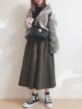 MIKUさん（レディース・158cm）の冬コーディネート