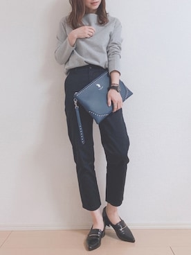 「GINETTE（ジネット）のアイテム」を使った、MIKUさん（レディース・158cm）の春コーディネート