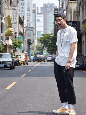 「expansion（エクスパンション）のアイテム」を使った、小眼さん（メンズ・182cm）の春コーディネート